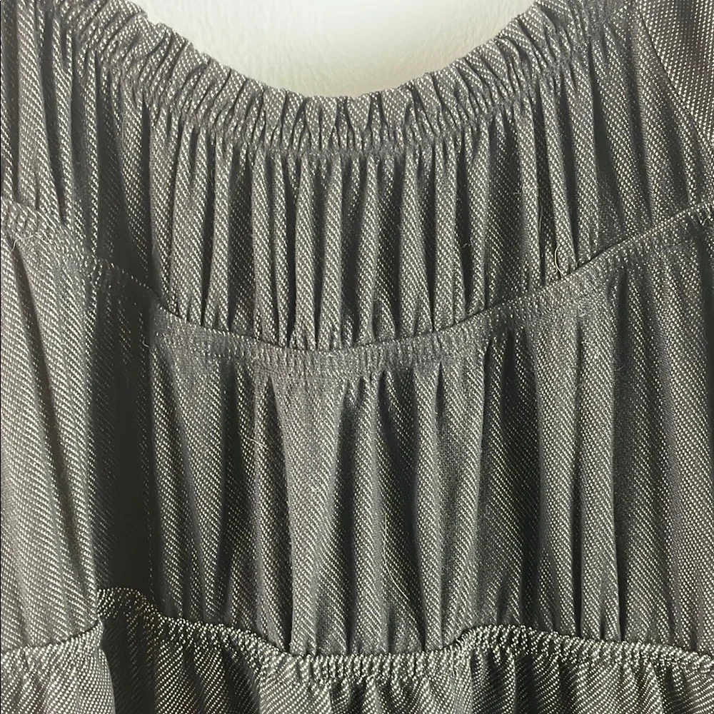 Uncle Frank Black and Gold Embroidered Boho Dress Size M